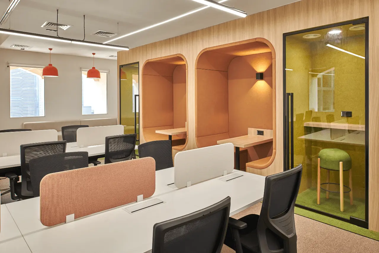 SRT Work Hub Project by Motif Interiors . Best Office Fitout Company in Dubai